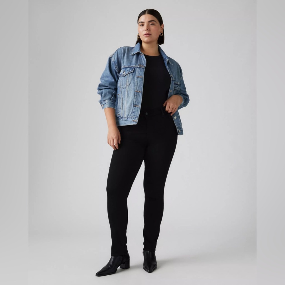 Levi 311 Women's Shaping Skinny Black Stretch Jeans Size 32 - Picture 7 of 15